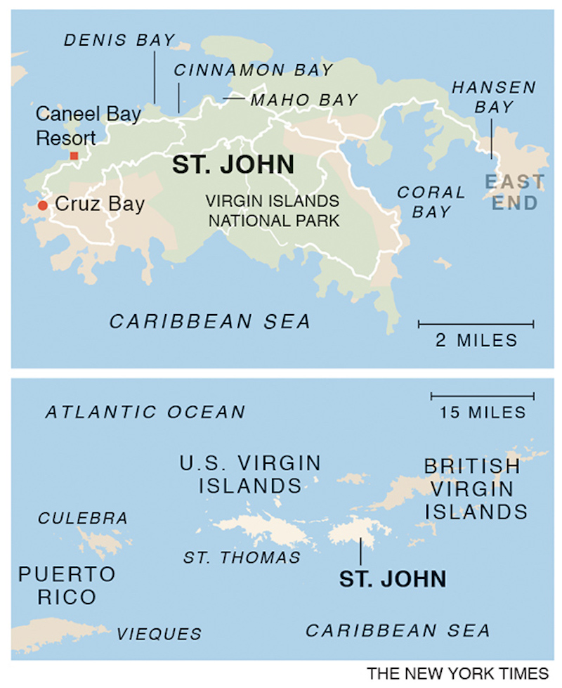 St. John unfurls itself in unexpected ways if you just give it time. — Illustration by The New York Times