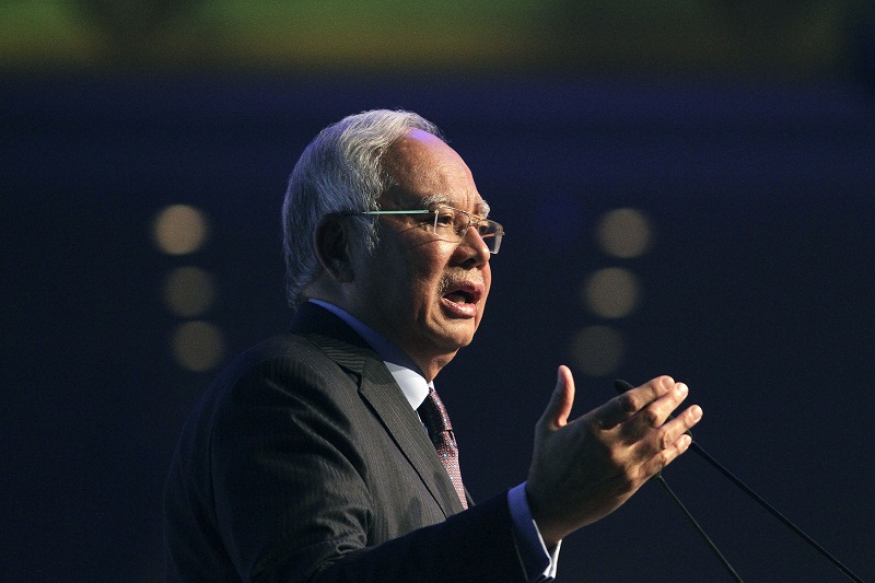 Prime Minister Datuk Seri Najib Razak speaks during the Bumiputera 2.0 Economic Transformation event in Kuala Lumpur April 19, 2017. u00e2u20acu201d Picture by Yusof Mat Isa