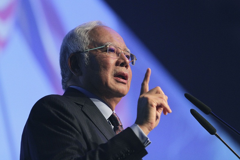 Prime Minister Datuk Seri Najib Razak speaks during the Bumiputera 2.0 Economic Transformation event in Kuala Lumpur April 19, 2017. u00e2u20acu201d Picture by Yusof Mat Isa
