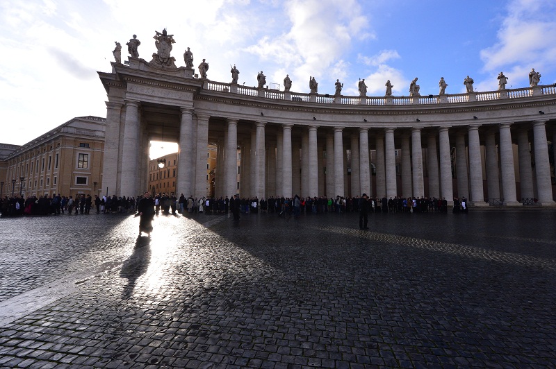 The colonnade at St Peteru00e2u20acu2122s basilica in the Vatican. u00e2u20acu201d AFP pic