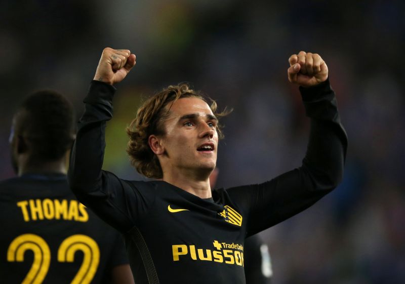 Atletico Madrid's Antoine Griezmann celebrates scoring against Espanyol at the RCDE Stadium, Barcelona April 23, 2017. u00e2u20acu201d Reuters pic 