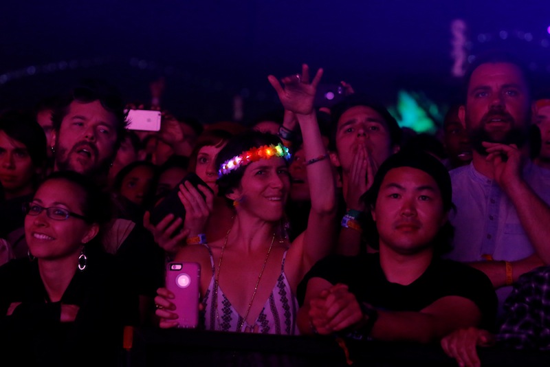 People dance as lead singer of Radiohead Thom Yorke performs on the opening day of the Coachella Valley Music and Arts Festival in Indio, California, April 14, 2017. u00e2u20acu201d Reuters pic