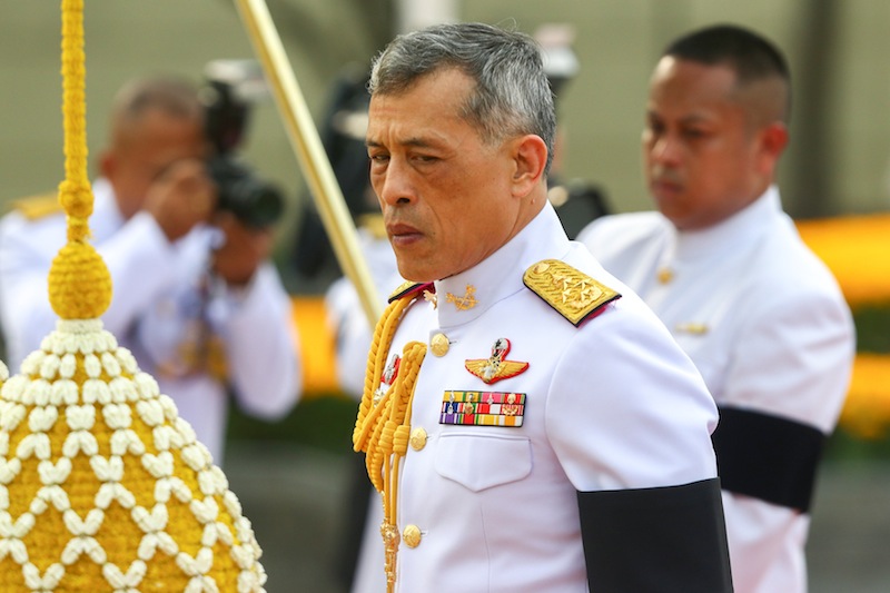 Thailand's King Maha Vajiralongkorn Bodindradebayavarangkun is seen at the monument of King Rama I after signing a new constitution in Bangkok, Thailand April 6, 2017. u00e2u20acu201du00c2u00a0Reuters pic