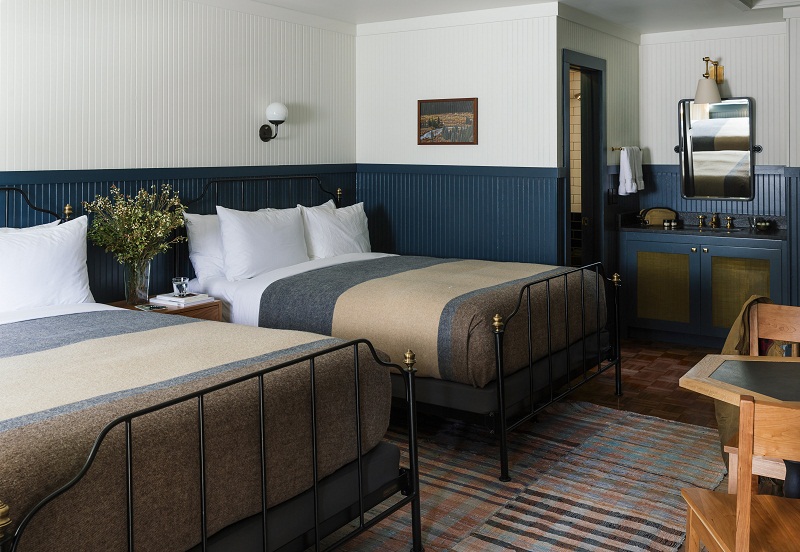 Originally opened in the 1950s, the 49-room Anvil Hotel in Jackson has been renovated in thoroughly frontier style with a wood stove in the general mercantile shop that acts as a lobby. — Picture by Read McKendree via The New York Times