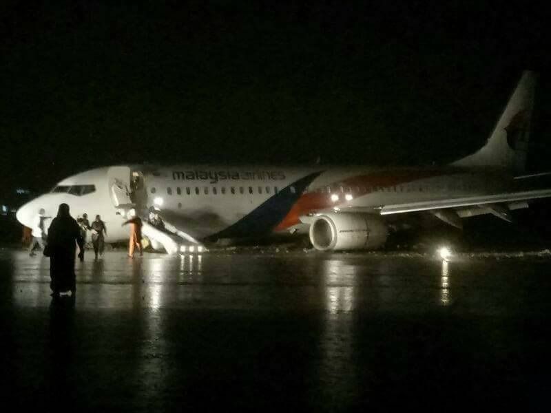 A Malaysia Airlines flight MH2718 skidded upon landing at the Sibu airport in Sarawak u00e2u20acu2022 file pic