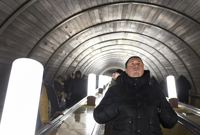 Aleksandr Shprygin, the former chief of a national football supporters’ club, at a subway station in Moscow November 26, 2016. — Picture by James Hill/The New York Times