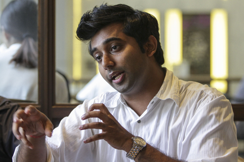 Abhilash Chandra speaks during an interview with The Malay Mail Online in Kuala Lumpur April 24, 2017.