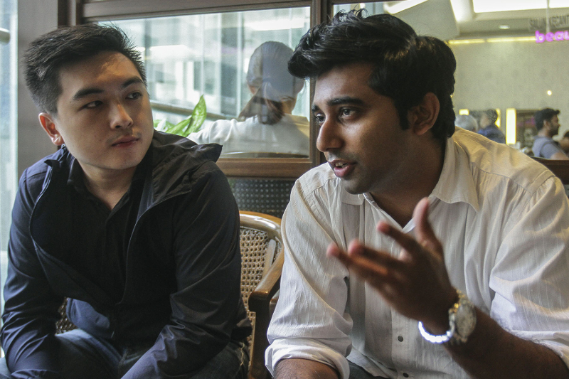 Sean Lin and Abhilash Chandra are seen in an interview with The Malay Mail Online in Kuala Lumpur April 24, 2017. u00e2u20acu201d Picture by Yusof Mat Isa