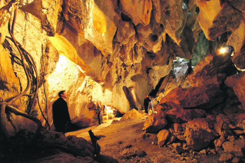 The Capricorn Caves in Queensland feature stunning natural geography, and the surrounds are lit by solar-powered LED lights. — TODAY pic 