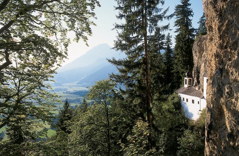 This undated file photo handed out by Saalfelden Leogang Touristik shows a large view over Saalfelden near Salzburg in Austria and one of central Europeu00e2u20acu2122s last hermitages, built into a cliff above the town. u00e2u20acu201d AFP pic