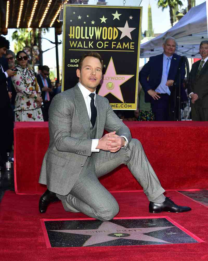 Actor Chris Pratt with his Hollywood Walk of Fame Star April 21, 2017. u00e2u20acu201d AFP picn