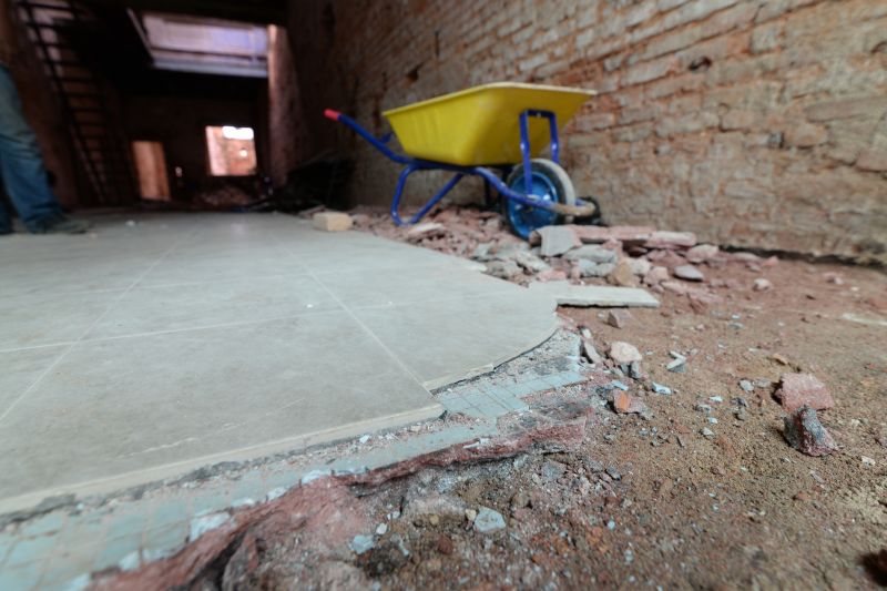 The layers of tiles on the floor tells the history of the pre-war shophouses along Kimberley Street.