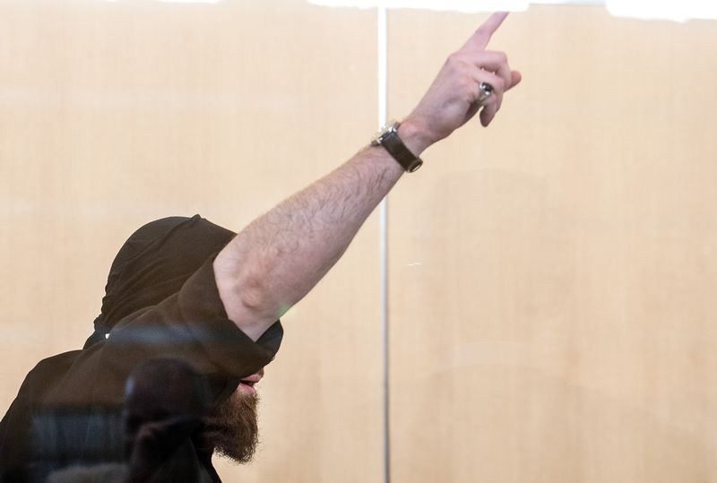 Marco G gestures during his trial in the courtroom in Duesseldorf, northern Germany April 3, 2017. u00e2u20acu201d AFP pic 