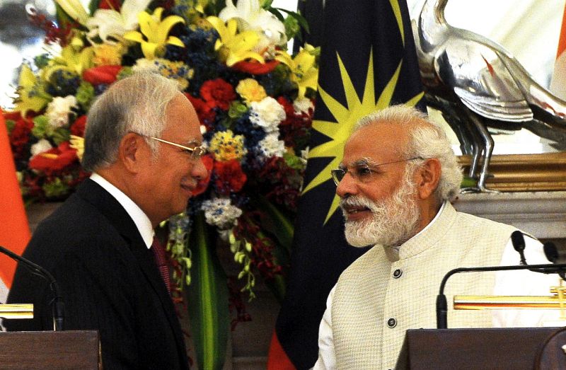 Perdana Menteri Datuk Seri Najib Razak bertemu Perdana Menteri India Narendra Modi dalam lawatan enam hari ke India. u00e2u20acu201d Foto Bernamann