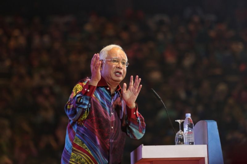 Datuk Seri Najib Razak speaks at the Cultural Congress 2017 held at Dewan Canselor Tun Abdul Razak in UKM, Bangi April 15, 2017. u00e2u20acu2022 Picture by Saw Siow Feng