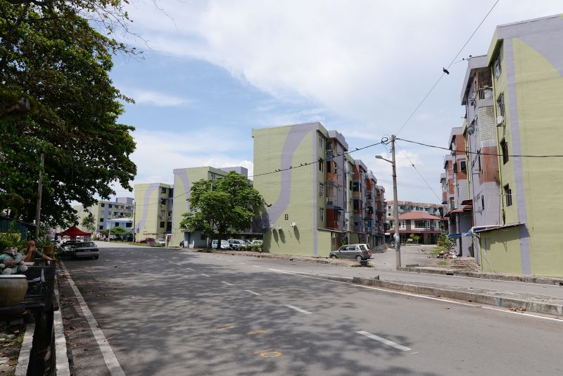 Just across the beachfront are rows of low-cost flats that will also be given facelifts. — Picture by KE Ooi