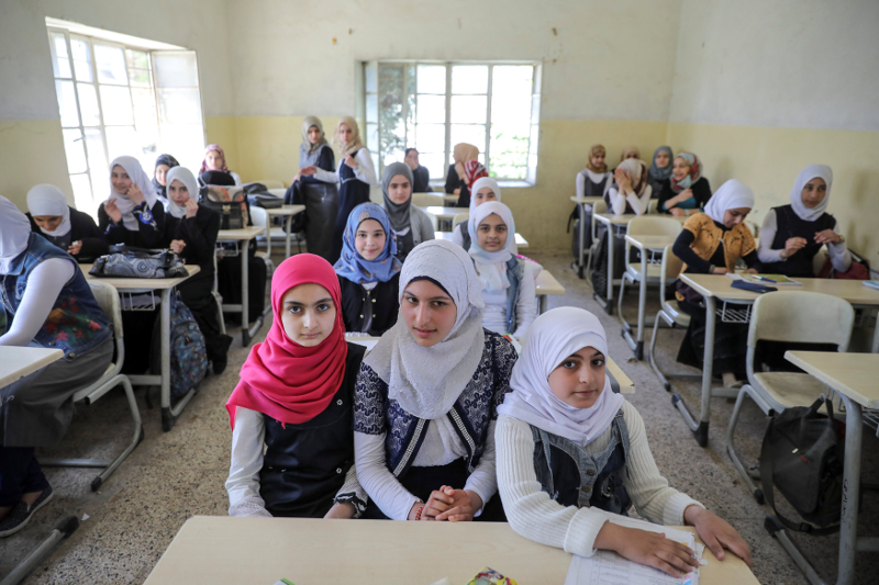 Pupils attend a class at an elementary school in eastern Mosul April 17, 2017. u00e2u20acu201d Reuters pic