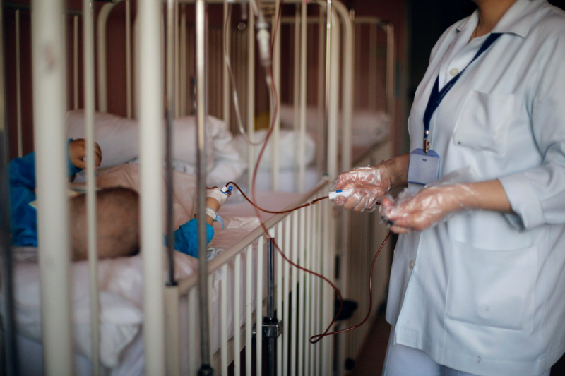 A nurse tends to a child suffering from cancer at Damascus Children's Hospital in Damascus March 16, 2017. u00e2u20acu201d Reuters pic