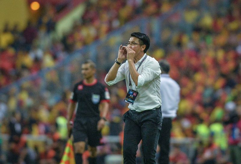 Business as usual for Kedah head coach Tan Cheng Hoe. u00e2u20acu201d Picture by Firdaus Latif
