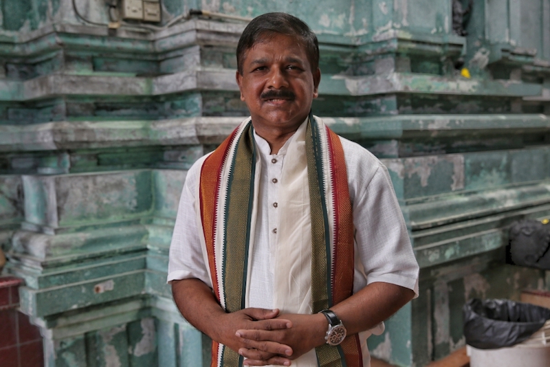 Telugu Association of Malaysia (TAM) president Datuk Dr Achaiah Kumar Rao at a temple in Puchong last Saturday. 