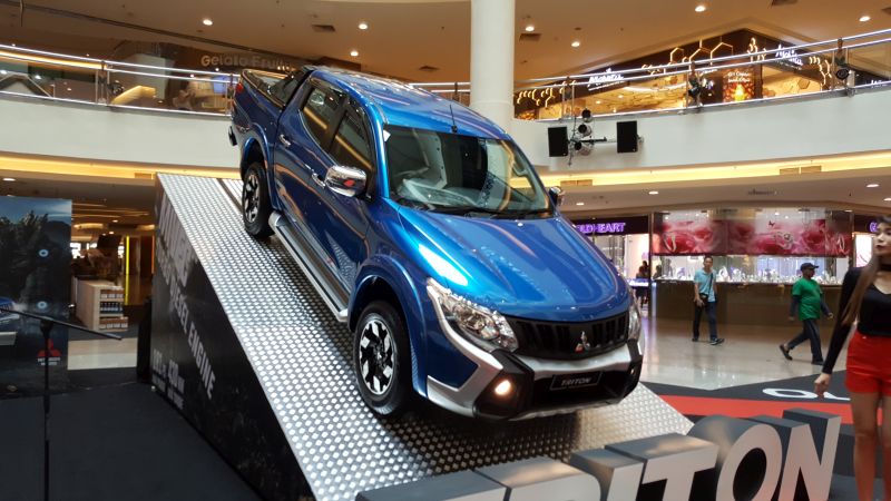 The 2017 Triton is displayed to the public during its unveiling at the Mid Valley Megamall April 7, 2017. u00e2u20acu2022 Picture courtesy of YS Khongnn