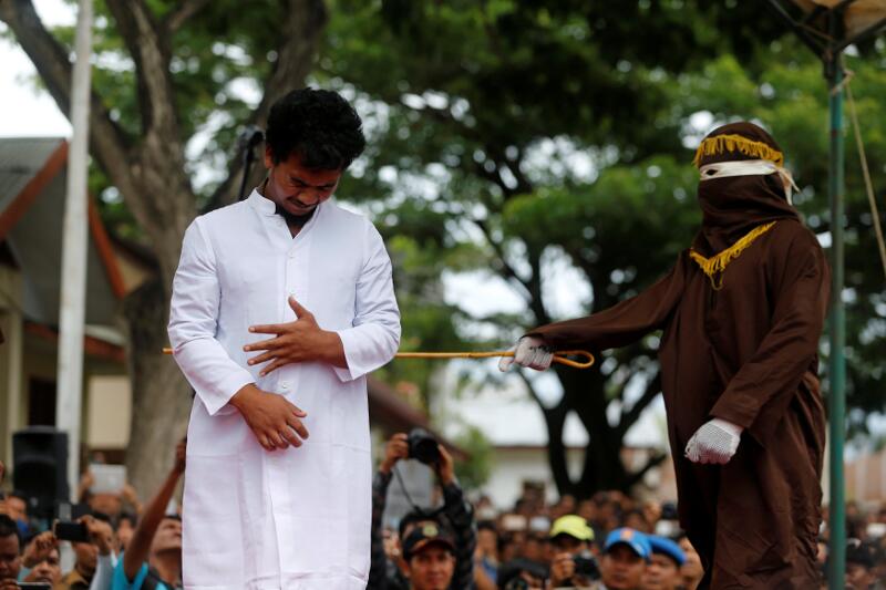 An Indonesian man is publicly caned for having gay sex in Banda Aceh, Aceh province, Indonesia May 23, 2017. u00e2u20acu201d Reuters pic