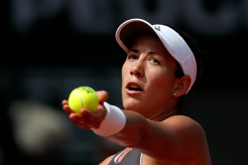 Spainu00e2u20acu2122s Garbine Muguruza in action during her first-round match against Italyu00e2u20acu2122s Francesca Schiavone at the French Open in Paris May 29, 2017. u00e2u20acu201d Reuters pic