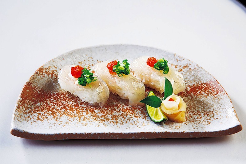 Guenpin serves torafugu (Tiger Puffer Fish) which is the highest grade in the market. Here, diners can expect to savour from puffer fish sushi priced at S$18. — Picture by Guenpin