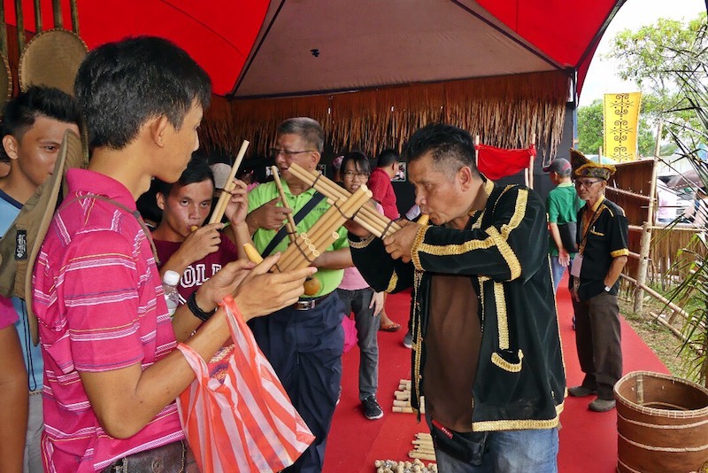 Musical instruments on show.