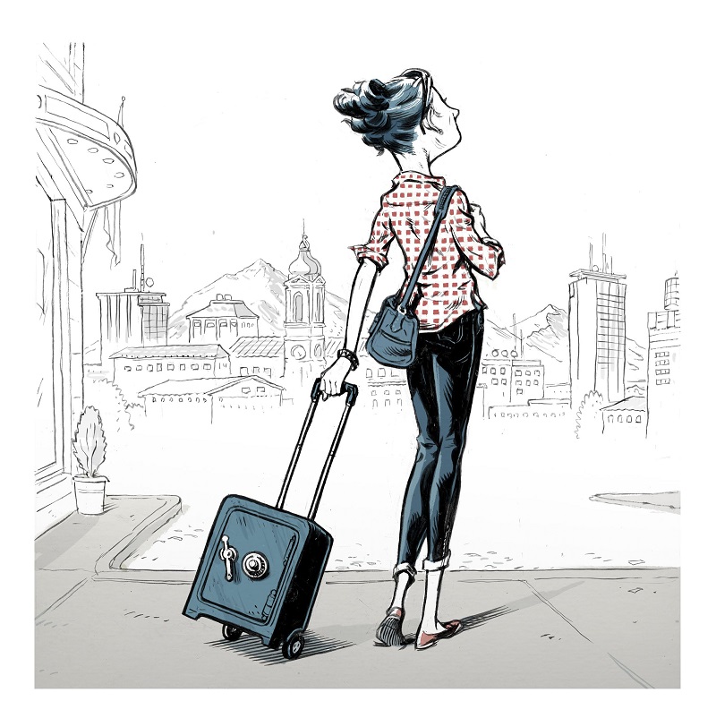 Limiting what you bring, not being showy and ditching the in-room safe are just a few ways to keep your valuables safe while travelling. u00e2u20acu201d Picture by Lars Leetaru/The New York Times