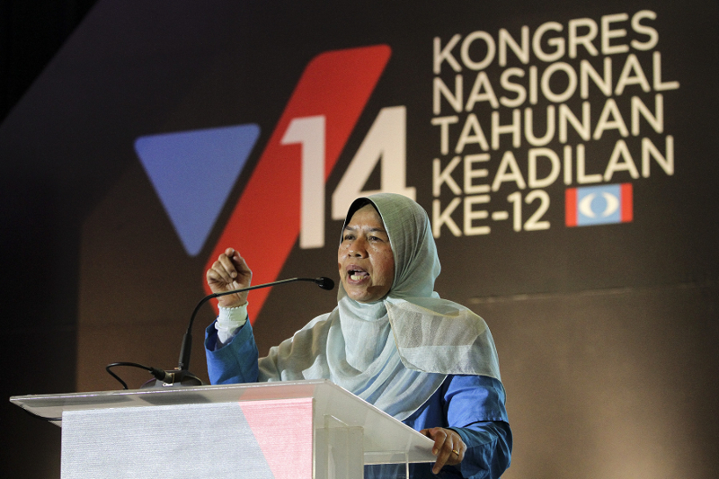 Wanita PKR chief Zuraida Kamaruddin says her party is focusing on Malay women in rural areas. — Picture by Yusof Mat Isa