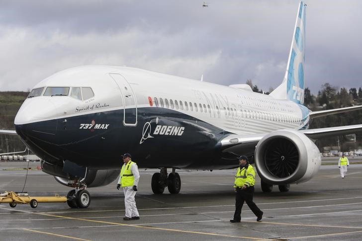 File picture shows ground crew members escorting a Boeing 737 MAX as it returns from a flight test at Boeing Field in Seattle, Washington, January 29, 2016. u00e2u20acu201d Reuters pic