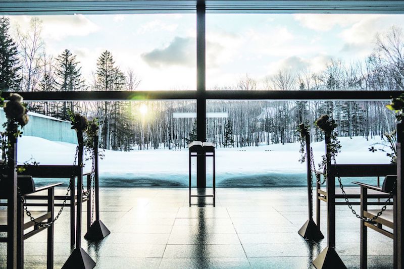 View from The Chapel on the Water in Tomamu, Hokkaido. u00e2u20acu201d TODAY pic