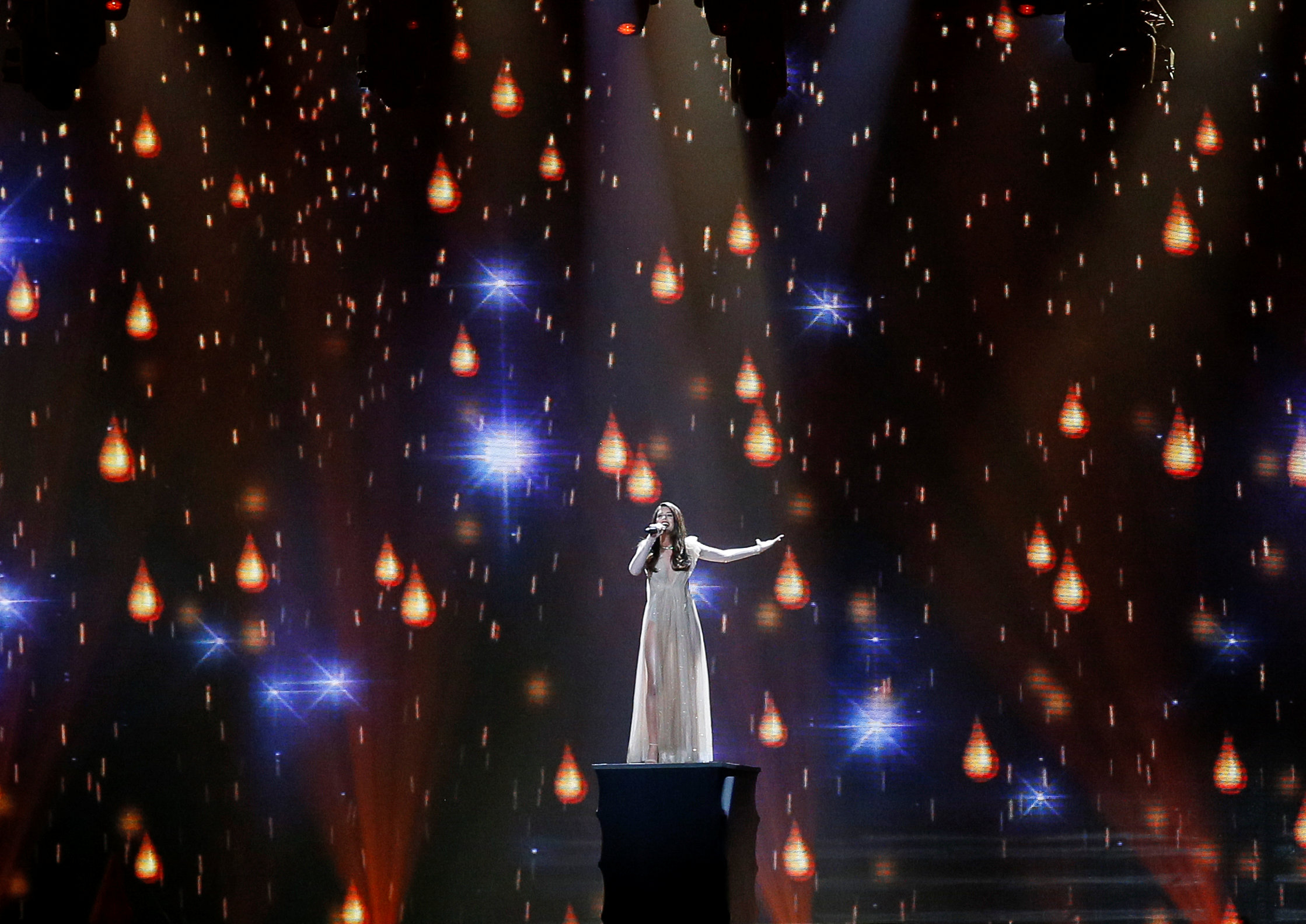 Greeceu00e2u20acu2122s Demy performs with the song u00e2u20acu02dcThis Is Loveu00e2u20acu2122 during the Eurovision Song Contest 2017 Semi-Final 1 Dress rehearsal 1 at the International Exhibition Centre in Kiev May 8, 2017. u00e2u20acu201d Reuters pic