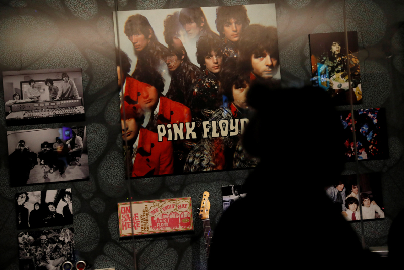A woman is silhouetted at The Pink Floyd Exhibition: Their Mortal Remains at the V&A Museum in London May 9, 2017. u00e2u20acu201d Reuters pic