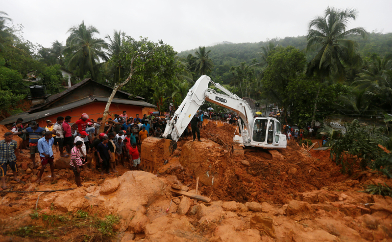 Military officials work during a rescue mission at the site of a landslide in Bellana village in Kalutara May 26, 2017. u00e2u20acu201d Reuters pic