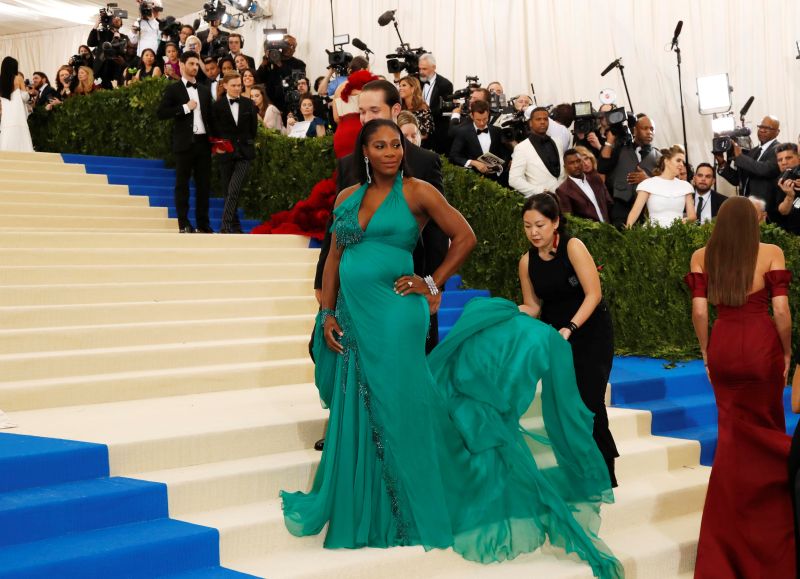 Serena Williams in a Versace Atelier gown at the Met Ball, May 2 2017. u00e2u20acu201d Reuters pic