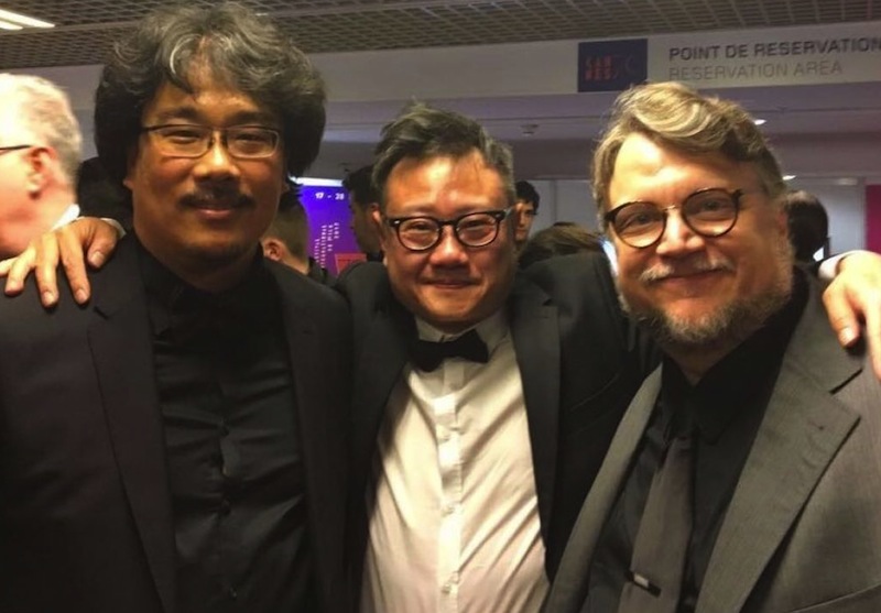 (From left) South Korean filmmaker Bong Joon-ho, Singapore's Eric Khoo and Guillermo del Toro from Mexico. u00e2u20acu201d Picture by Eric Khoo.n