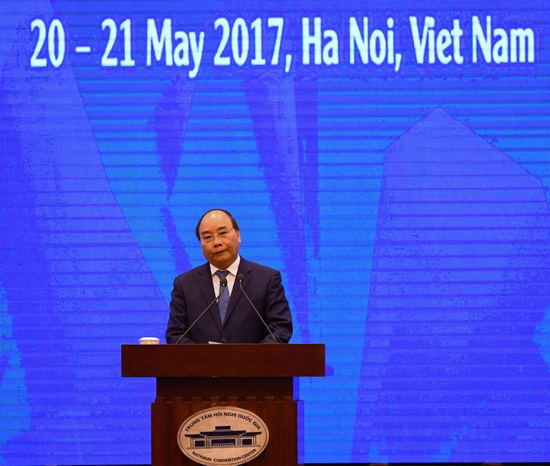 Vietnam's Prime Minister Nguyen Xuan Phuc speaks during the Apec trade ministers' meeting at the National Convention Centre in Hanoi May 20, 2017. u00e2u20acu201d Reuters pic 