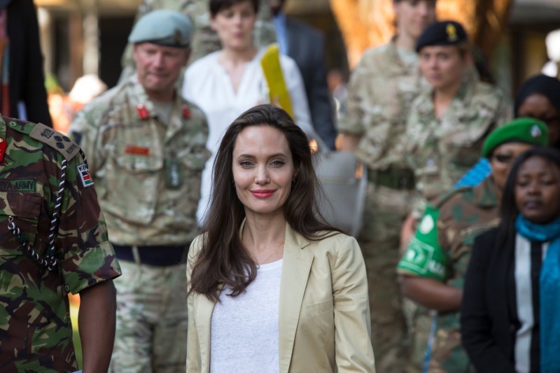 Actor and UNHCR Special Envoy Angelina Jolie arrives to give a statement in front of the sexual and gender-based violence prevention course in Nairobi June 20, 2017. u00e2u20acu201d Reuters pic