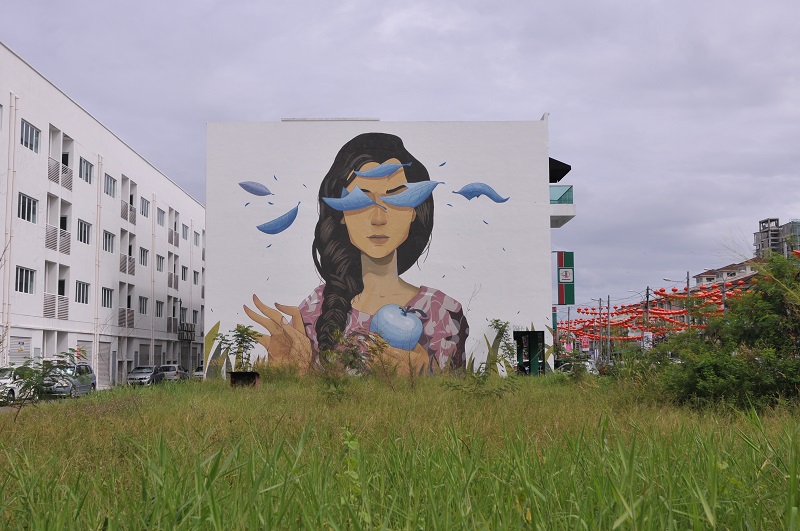 Sabek’s mural along Raja Uda. 
