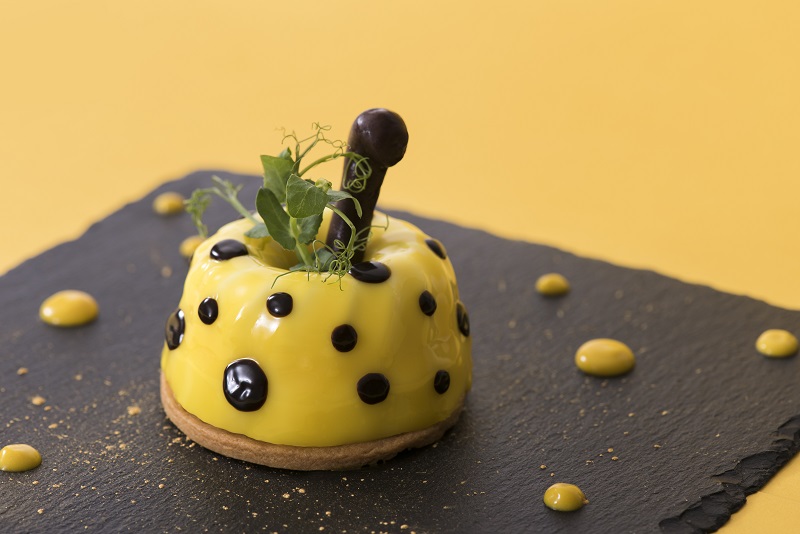 This dessert available at the Gallery & Co cafe is a delicious tribute to Yayoi Kusama’s love of pumpkins.