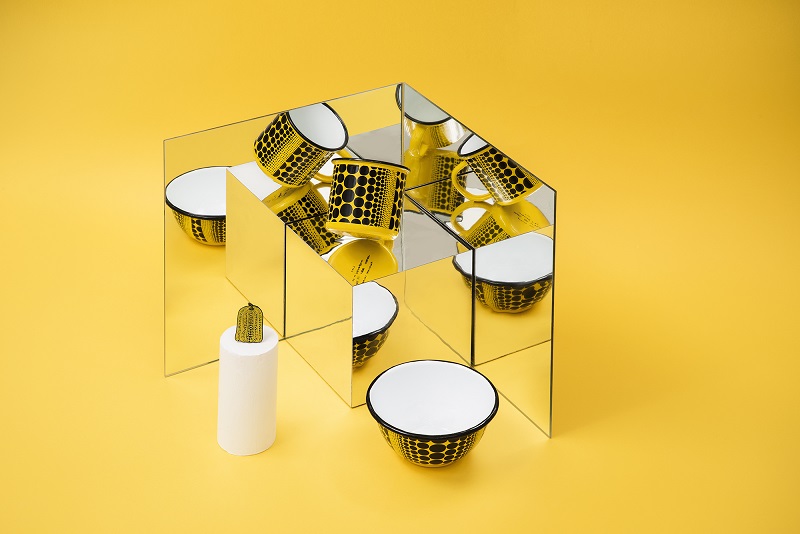 Enamel cup and bowl in the signature polka dots and the pumpkin pin are sure to be best-sellers. u00e2u20acu201d Picture courtesy of Gallery & Co