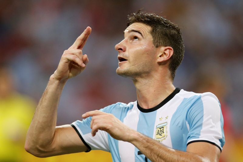Argentina's Lucas Alario celebrates after scoring against Singapore. u00e2u20acu2022 Reuters pic