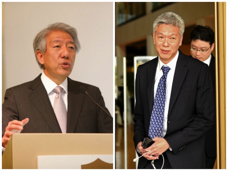 DPM Teo Chee Hean and Lee Hsien Yang. u00e2u20acu201d Picture by TODAY/AFPn