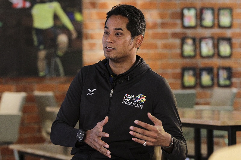 Youths and Sports Minister Khairy Jamaluddin speaks to Malay Mail Online during an interview at Majlis Sukan Negara in Bukit Jalil June 1, 2017. u00e2u20acu201d Picture by Yusof Mat Isa