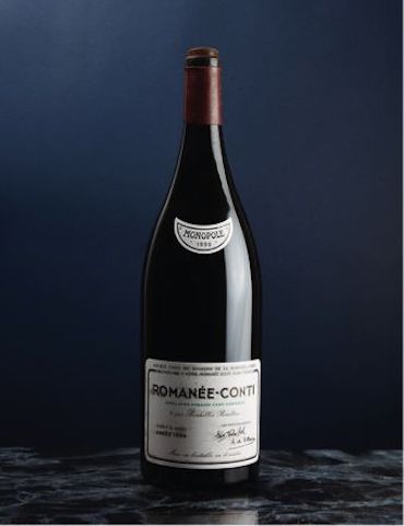 A Jeroboam-sized bottle of 1999 Romanu00c3u00a9e-Conti has become the worldu00e2u20acu2122s most expensive bottle of wine. u00e2u20acu201d Handout via AFP