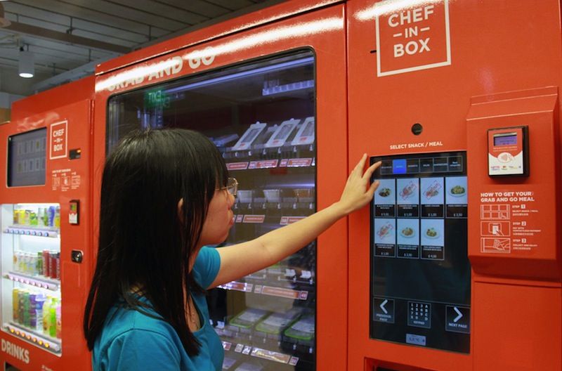Chef-in-Box VendCafe opens second vending machine cafes at Ang Mo Kio MRT station, on June 13, 2017. u00e2u20acu201d Picture by Esther Leongn