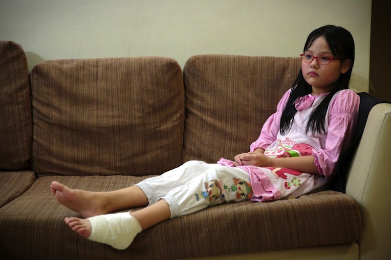 Chung Yan Ting was injured during an accident involving a lift at block 325A Sengkang East Way. u00e2u20acu201d PIcture by Jason Quah/TODAY