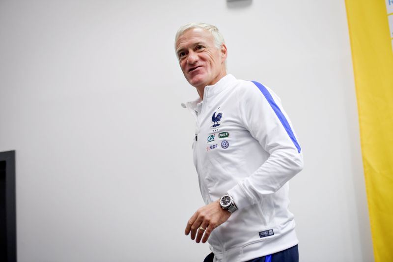 France's head coach Didier Deschamps leaves a press conference on the eve of the the Fifa World Cup qualification match against Sweden at Friends Arena, in Stockholm June 8, 2017. u00e2u20acu2022 Reuters pic